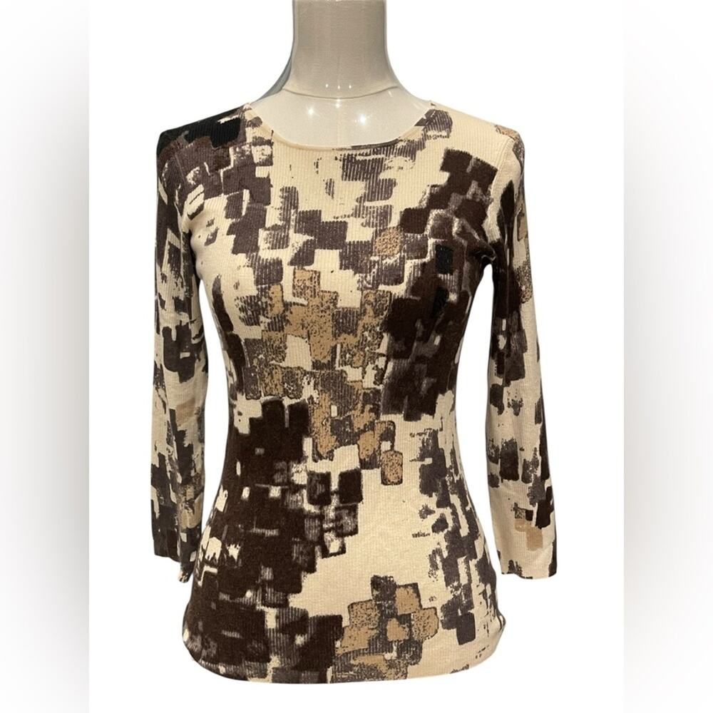 TSE Woman’s abstract patterned cashmere Sweater Size:M